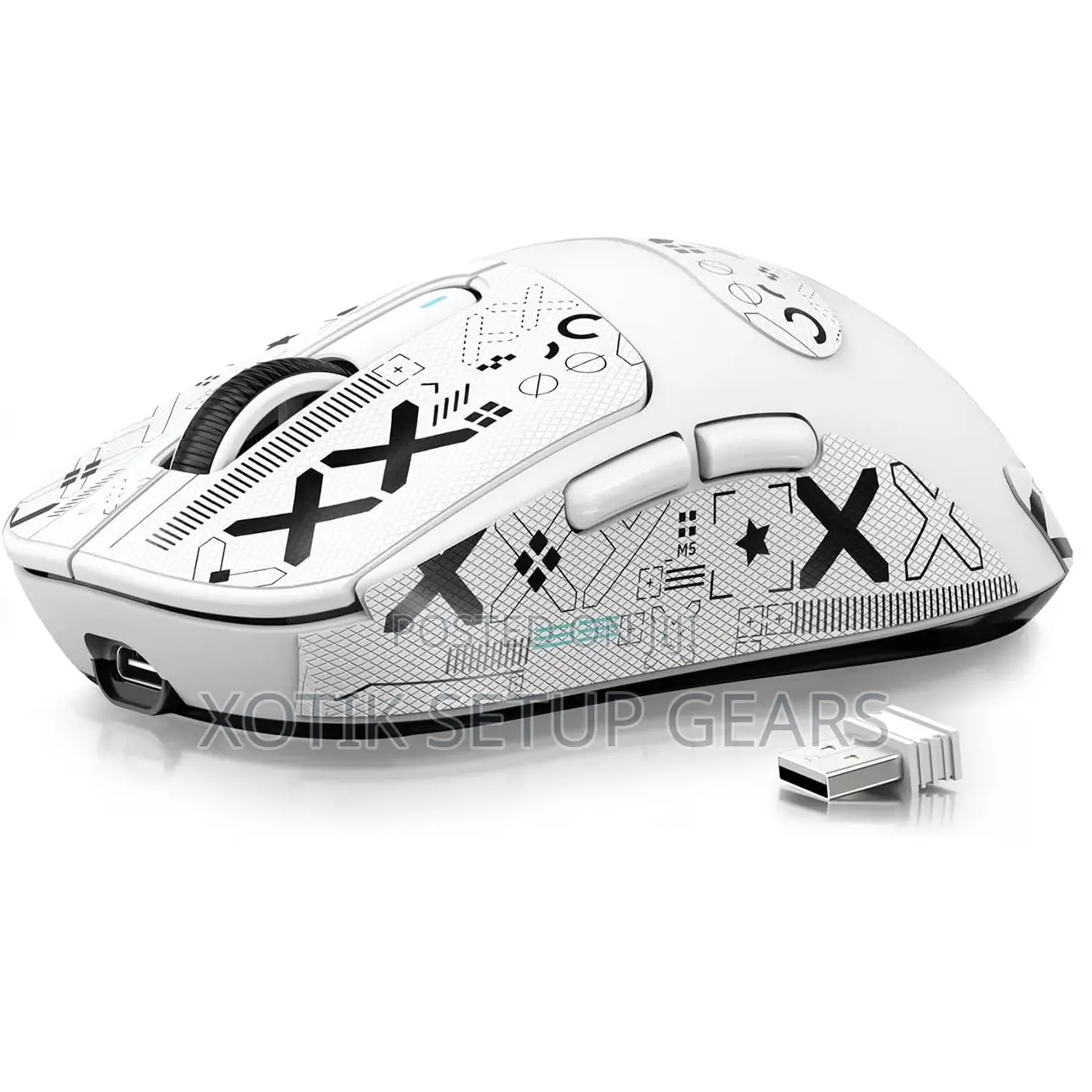 ATTACK SHARK X3 White Gaming Mouse - PAW 3395 Wireless Mouse