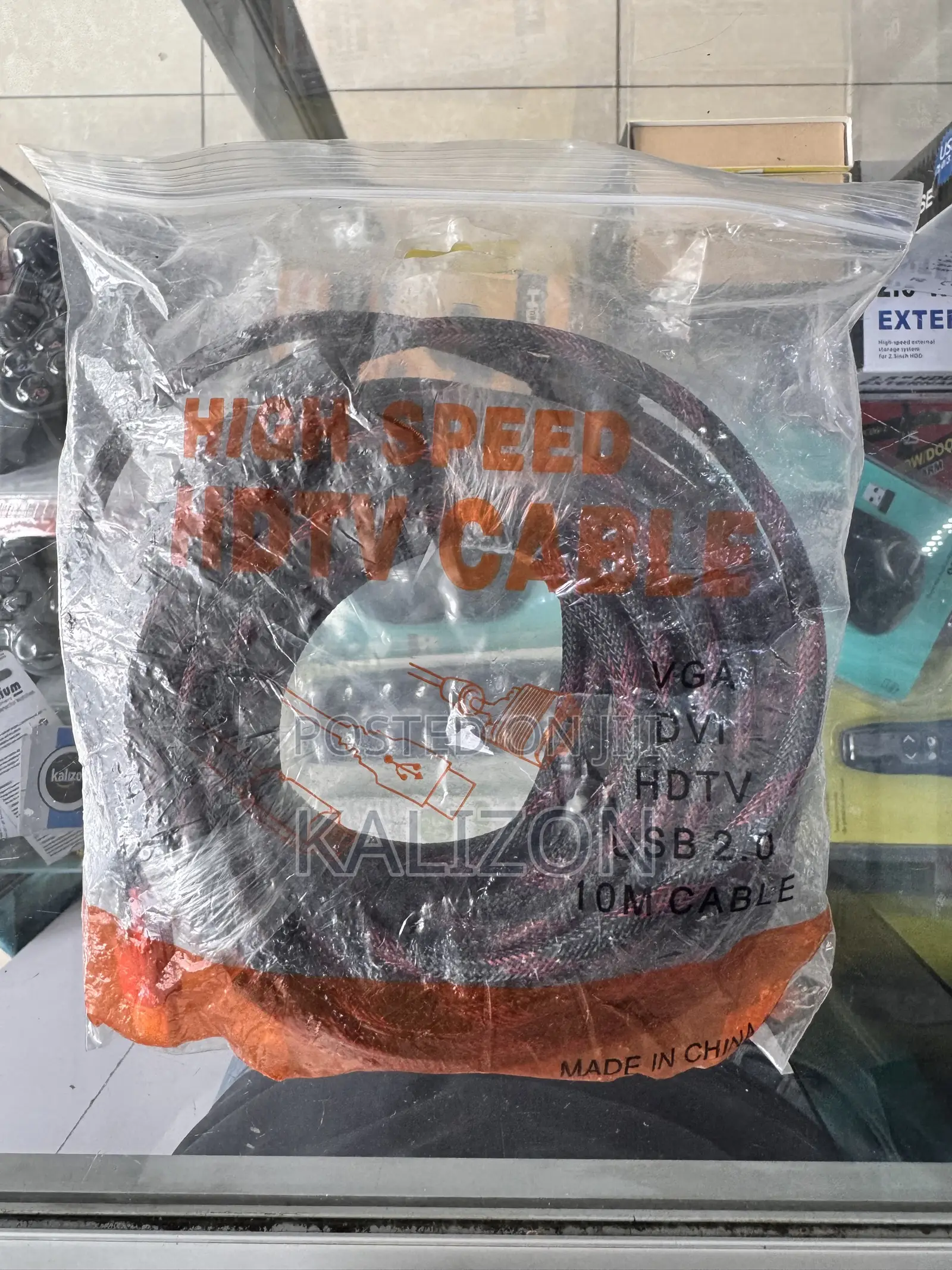 የ10 ሜ ከፍተኛ ፍጥነት ያለው ኤችዲኤምአይ ገመድ10M Braided High Speed HDMI Cable 10ሜትር