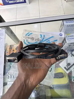 1.5 ሜትር ከፍተኛ ፍጥነት ያለው የቪጂኤ ገመድ (High Quality VGA Cable) 1.5
