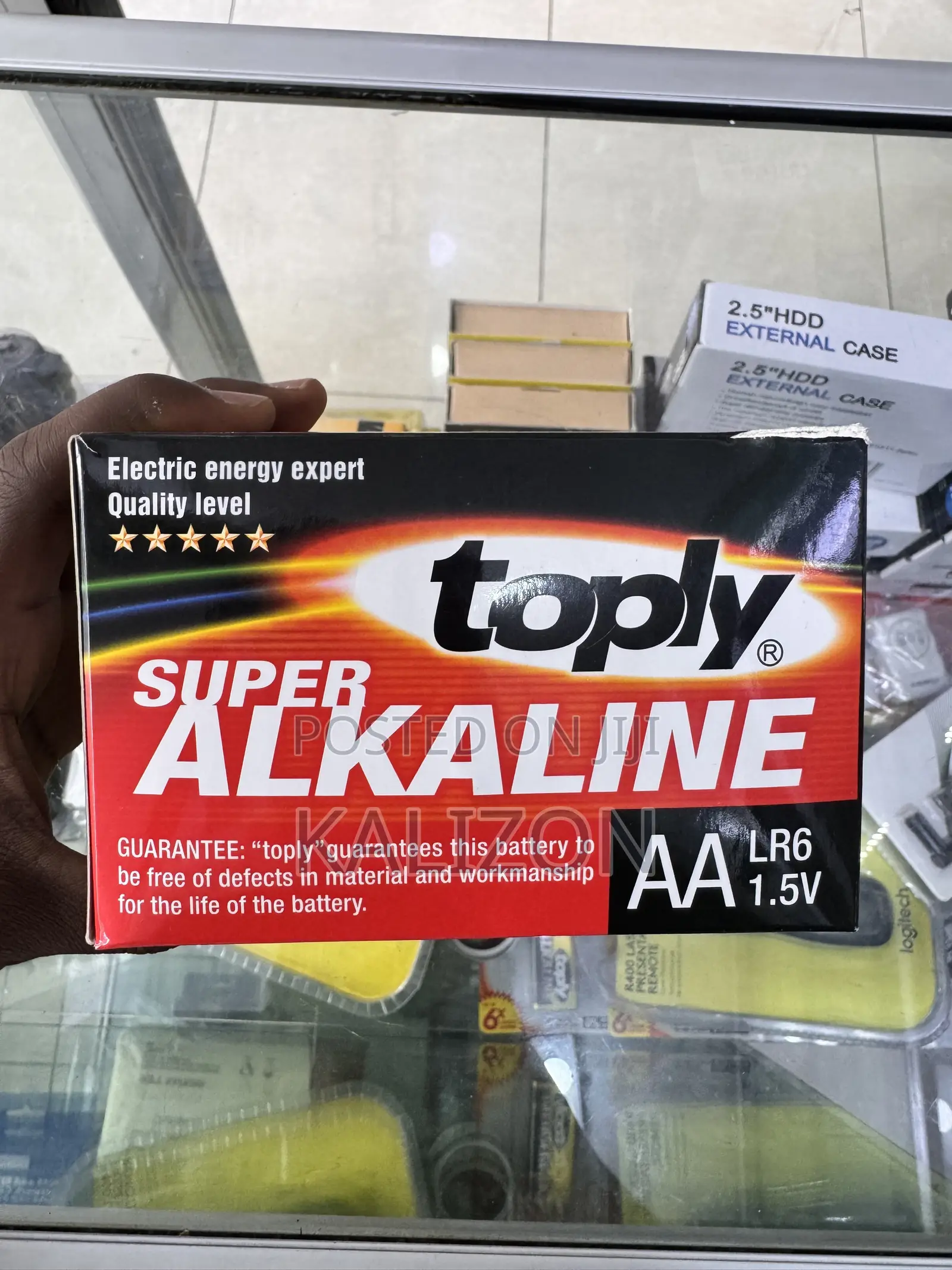 የ ሪሞት ባትሪ Toply Super Alkaline AA LR6 1.5V Batteries (Box)