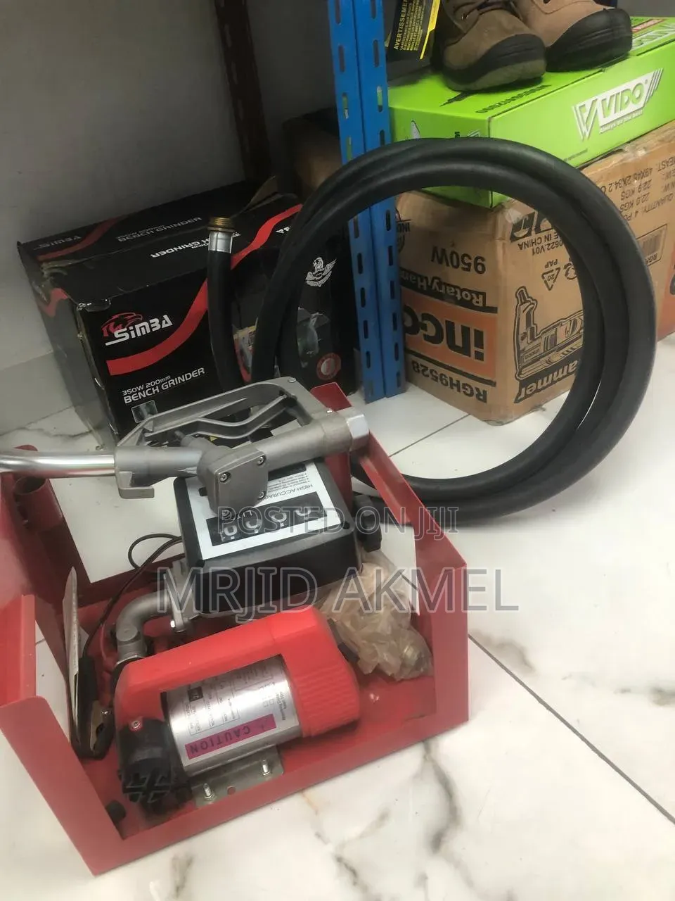 Oil Fuel Battery 24v Transfer Pump With Fuel Nozzle and Flow Meter