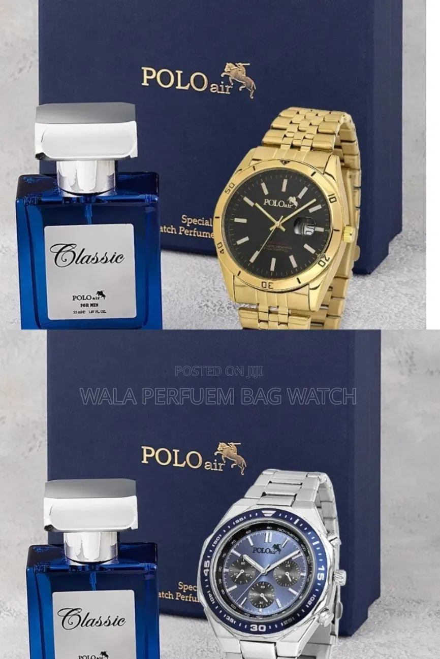 Polo Air Perfume Set for Men With Wrist Watch