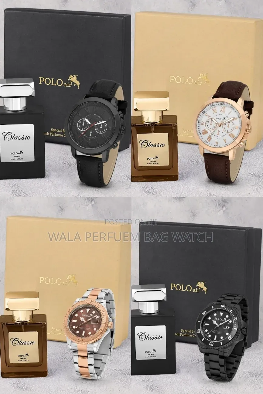 Luxury Men’s Perfume and Watch Gift Set
