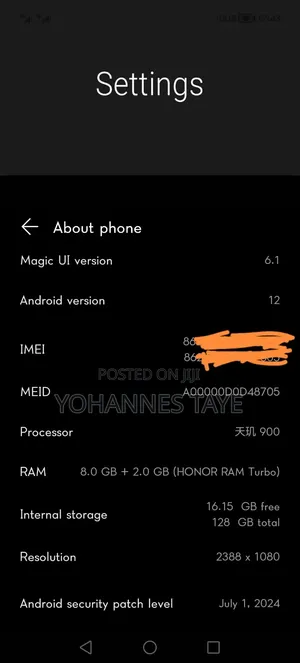 Honor 50 SE 128 GB Blue