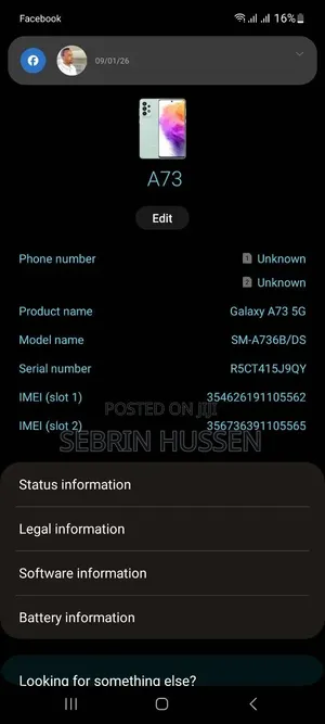 Samsung Galaxy A73 5G 256 GB Blue