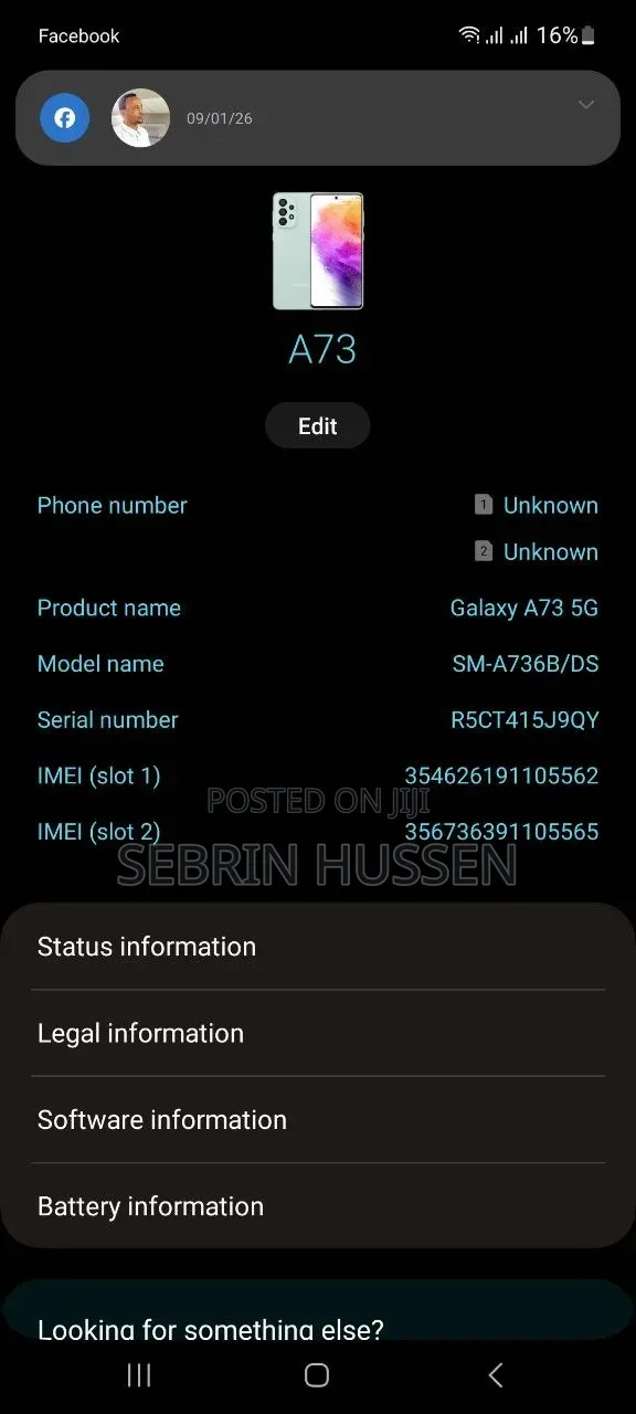 Samsung Galaxy A73 5G 256 GB Blue