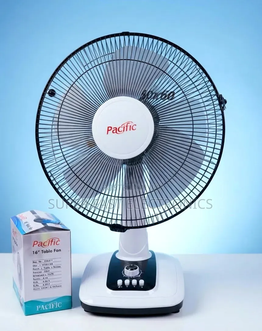 Pacific Table/Desk Fan 16-Inch Table Fan – Powerful Air Circulation
