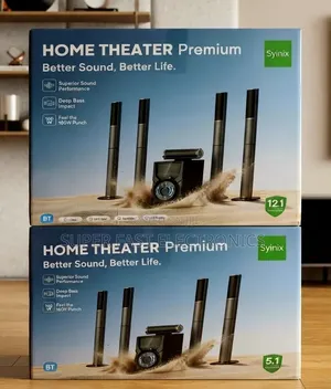 Syinix Home Theater Premium System - 150W Punch, Deep Bass, Bluetooth