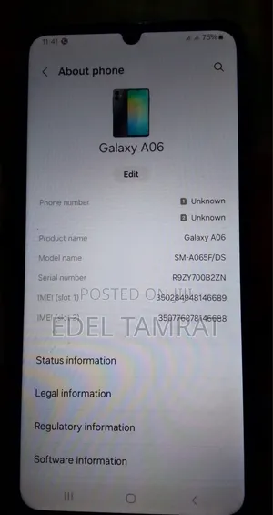 New Samsung Galaxy A06 64 GB Black
