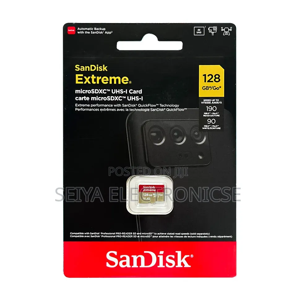 SanDisk Extreme PRO Camera Memory 128GB Speed 90 MBPS