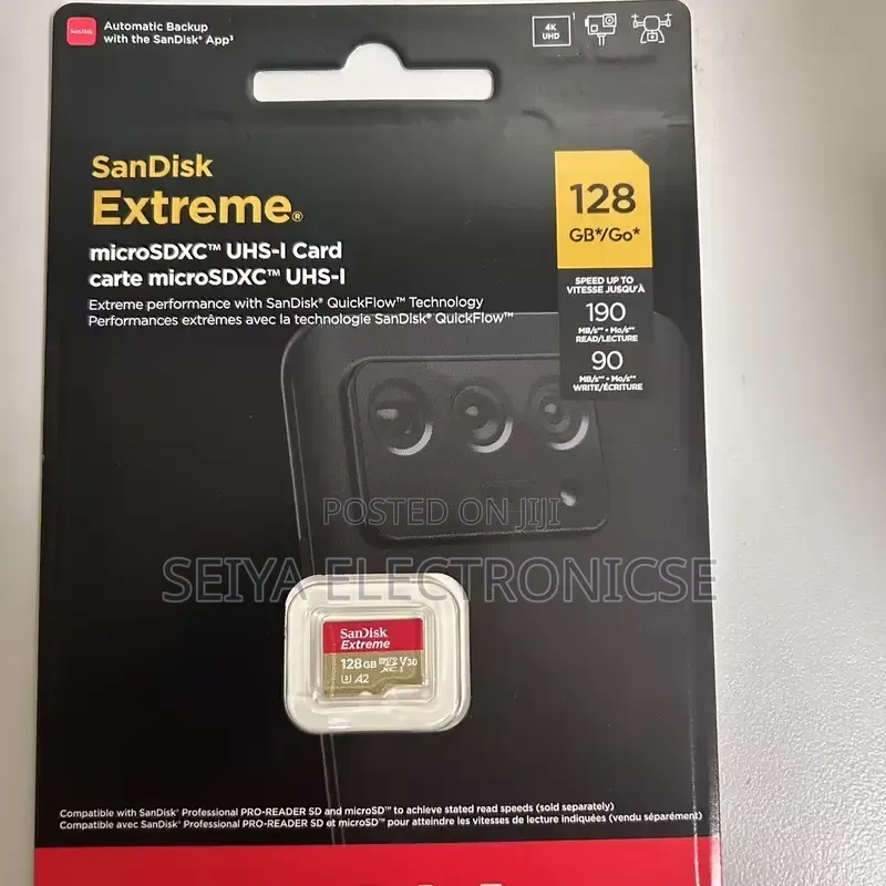SanDisk Extreme PRO Camera Memory 128GB Speed 90 MBPS