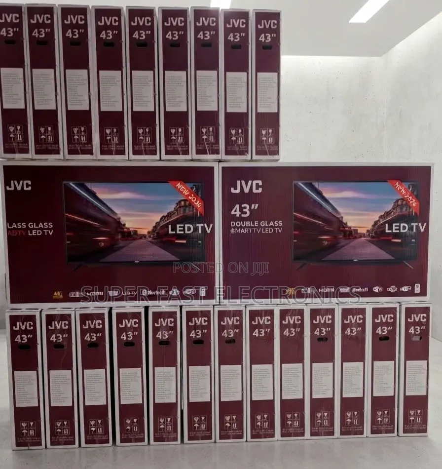 JVC 43 Inch TV Double Glass Smart LED TV - New 2026 Edition
