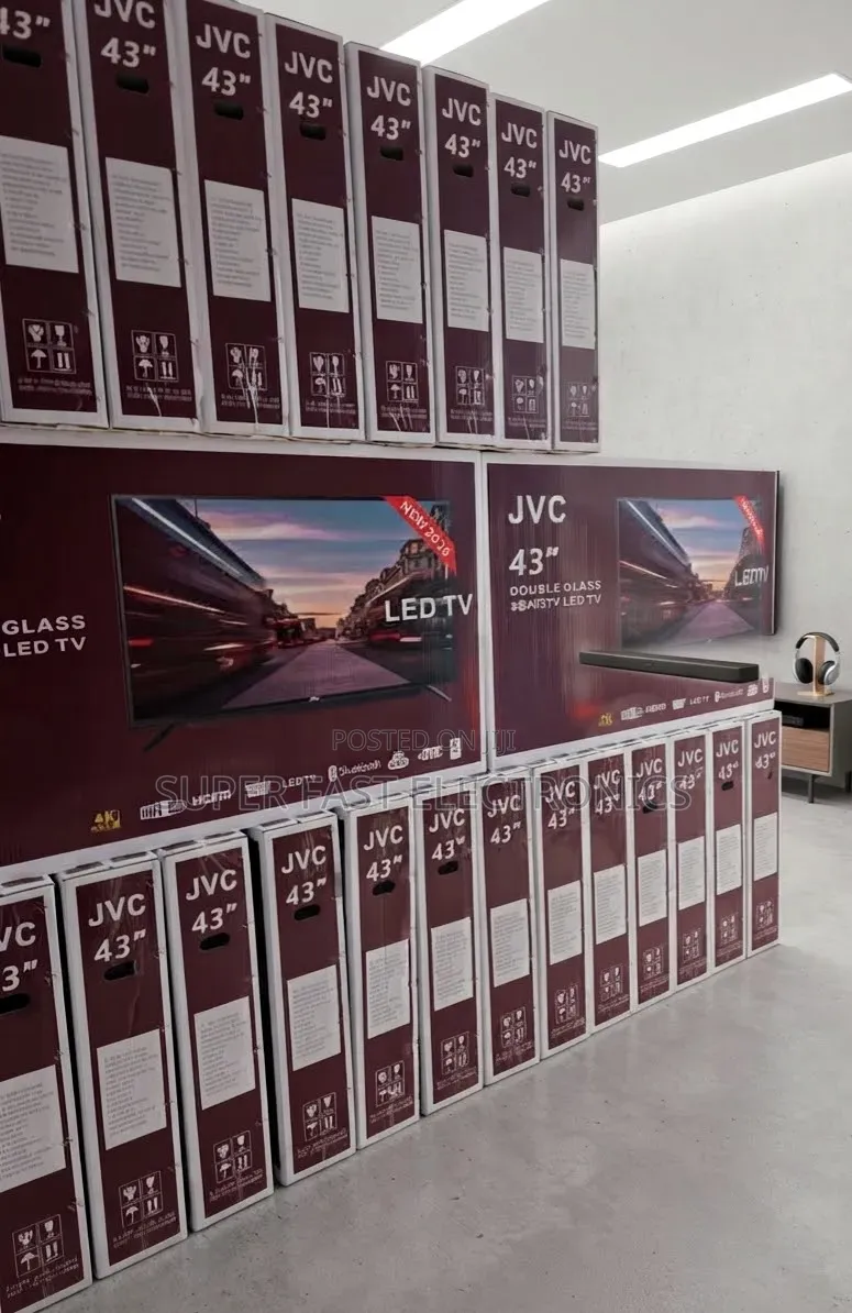 JVC 43 Inch TV Double Glass Smart LED TV - New 2026 Edition