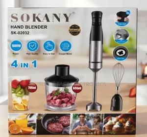 Sokany Hand Blender 4-in-1 Set - 1000W Immersion Blender With Chopper