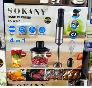 Sokany Hand Blender 4-in-1 Set - 1000W Immersion Blender With Chopper