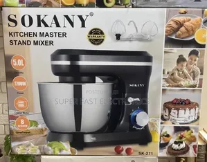 Sokany Kitchen Stand Mixer - 5.0L Capacity, 1200W Copper Motor