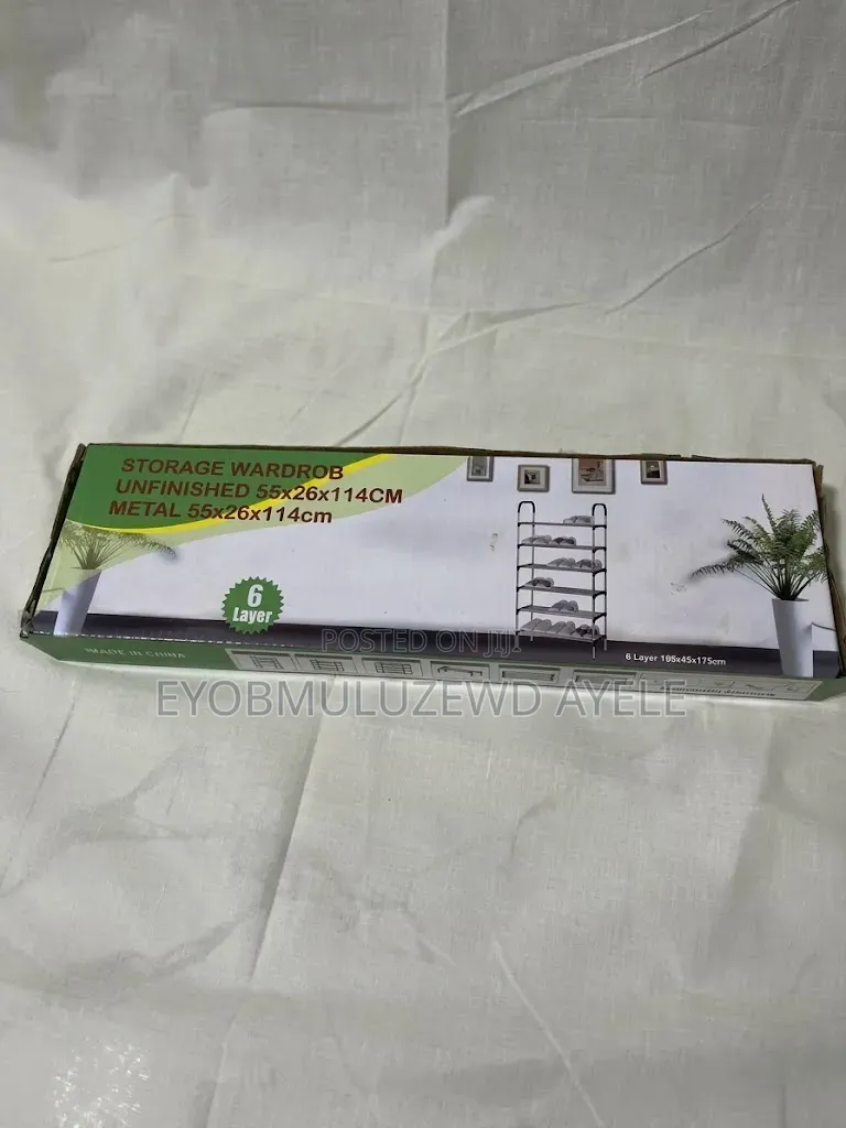 ባለ 6 ደረጃ ተገጣጣሚ የጫማ መደርደሪያ ከfree Delivery Gar