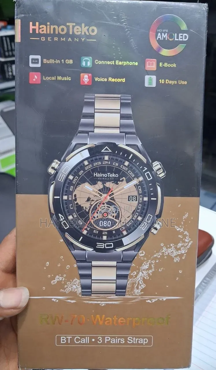 Haino Teko Germany RW-70 AMOLED Smartwatch With 1GB Local Music