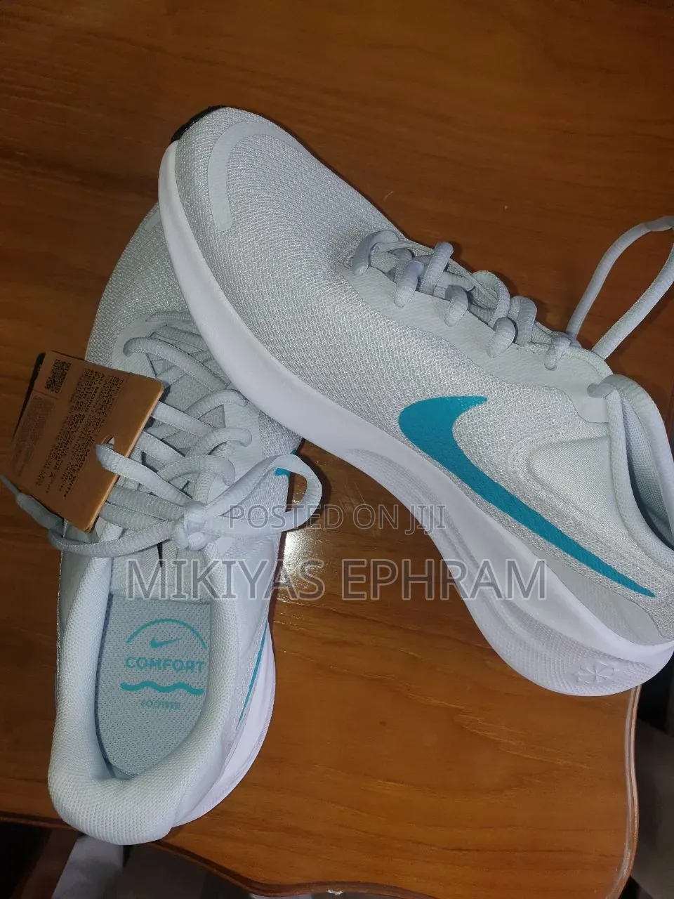 Nike Revolution 7 Running Shoes - Light Grey/Teal (Brand New)