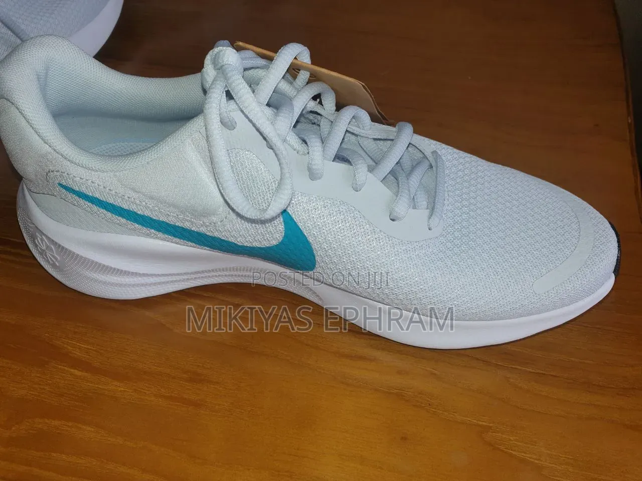 Nike Revolution 7 Running Shoes - Light Grey/Teal (Brand New)