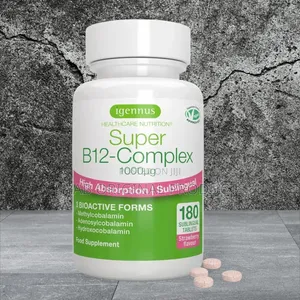 Super B12, 1000mcg Sublingual, ,Adenosylcobalamin Hydroxocobalamin,