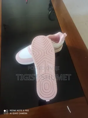 Court Sneakers Pink and White Color