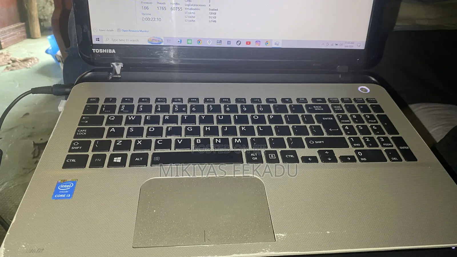 Laptop Toshiba Satellite C55 8GB Intel Core 3 HDD 500GB
