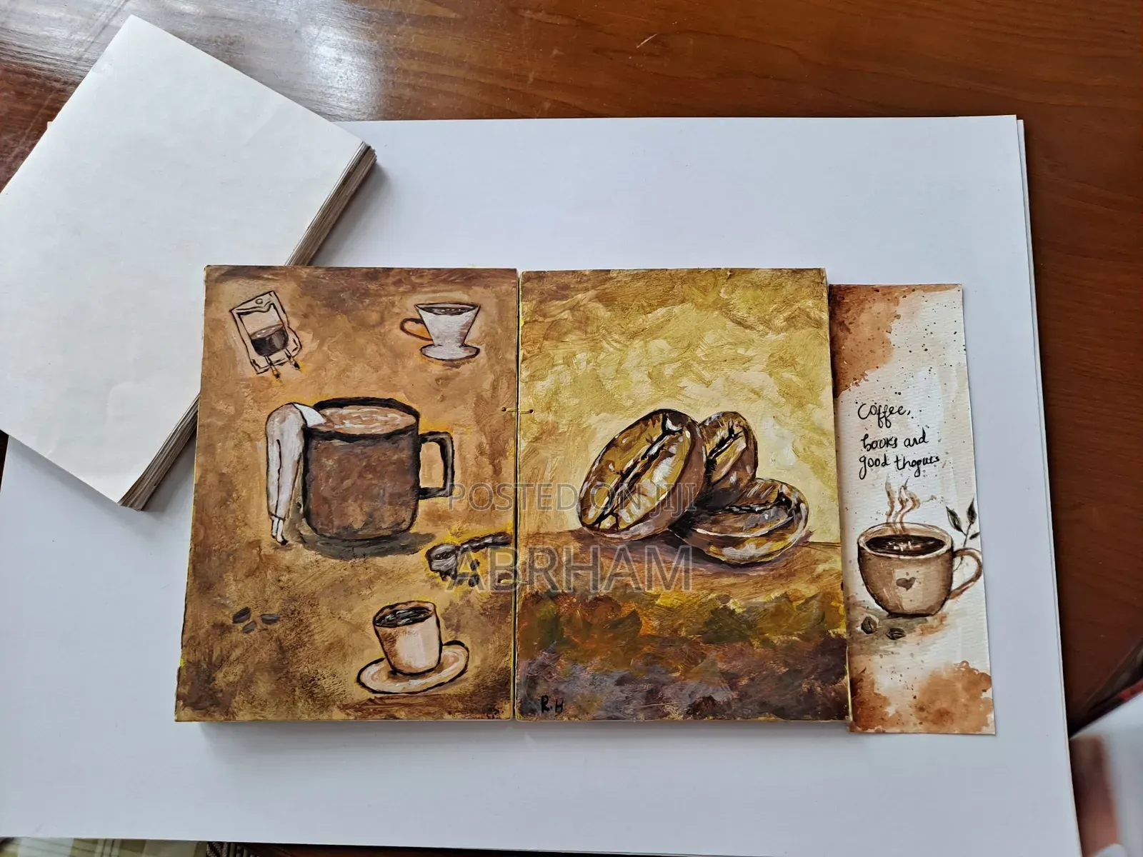 Handmade Ethiopian Coffee Journal | Hand-Painted Cover