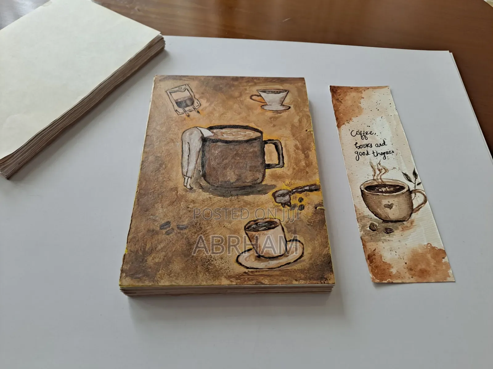 Handmade Ethiopian Coffee Journal | Hand-Painted Cover