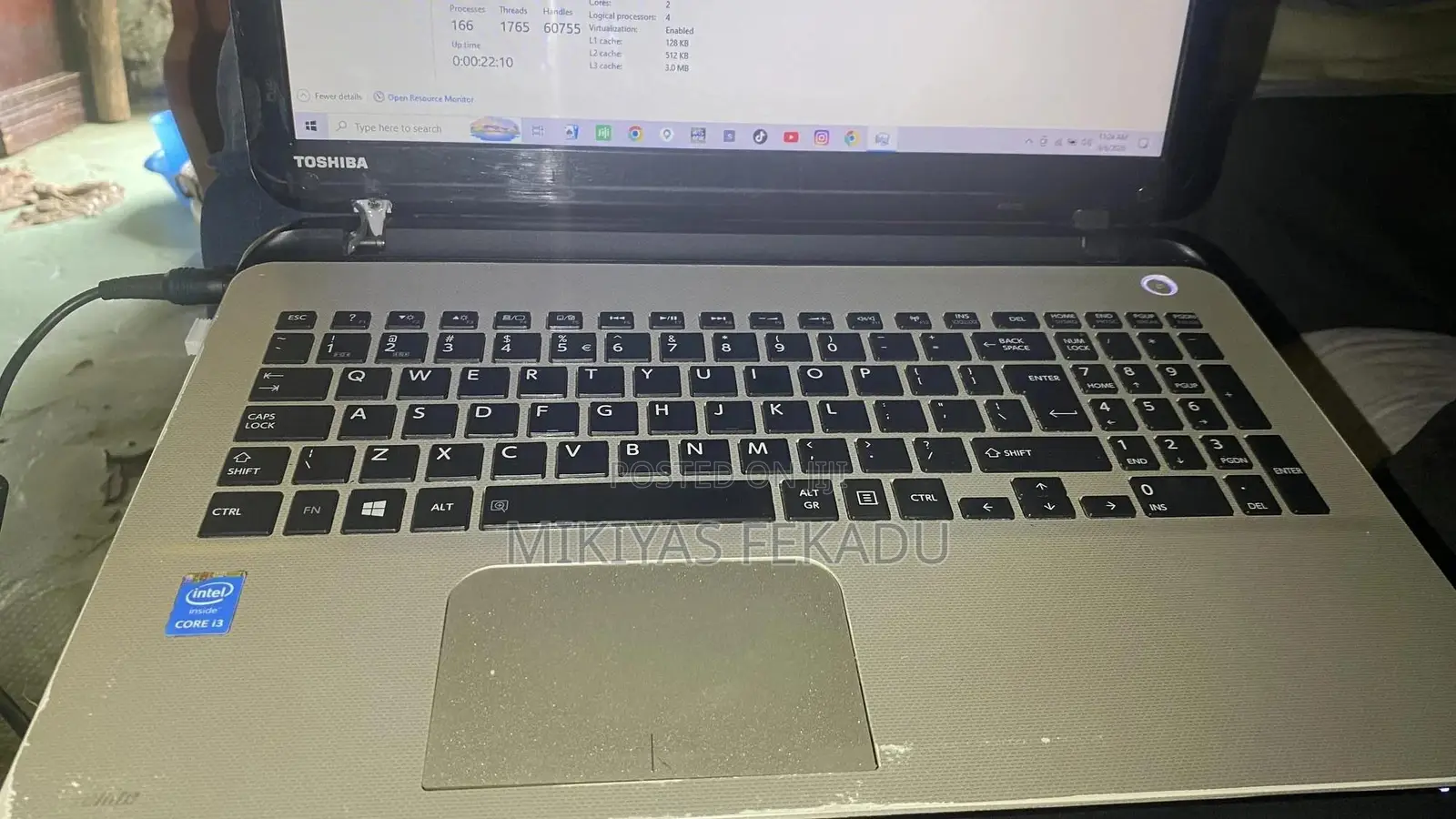 Laptop Toshiba Satellite C55 8GB Intel Core 3 HDD 500GB