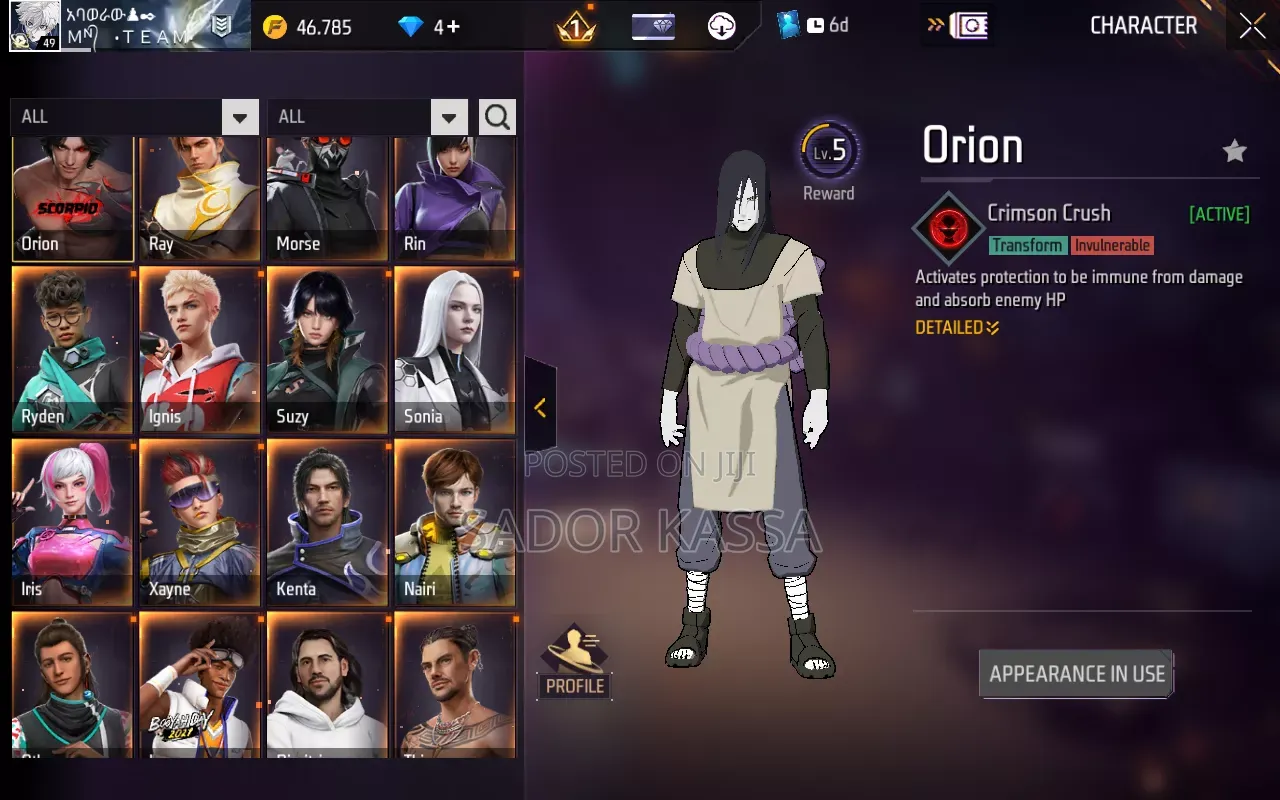 Free Fire Account
