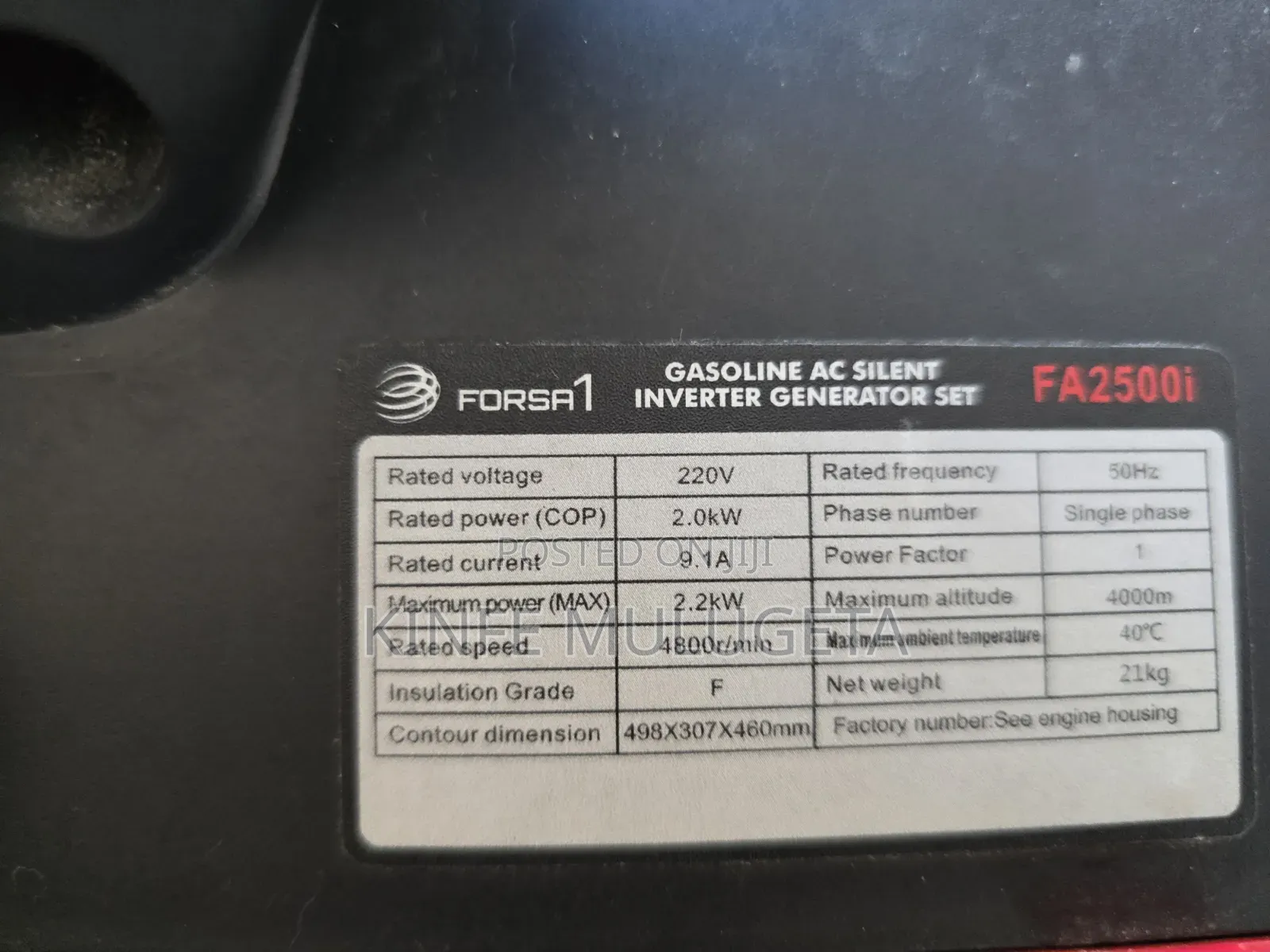 Inverter Generator Forsa 2kw