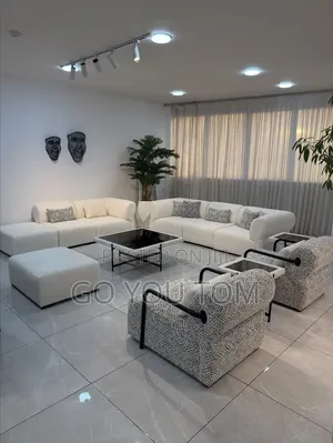 L Shape and Two Single Sofa