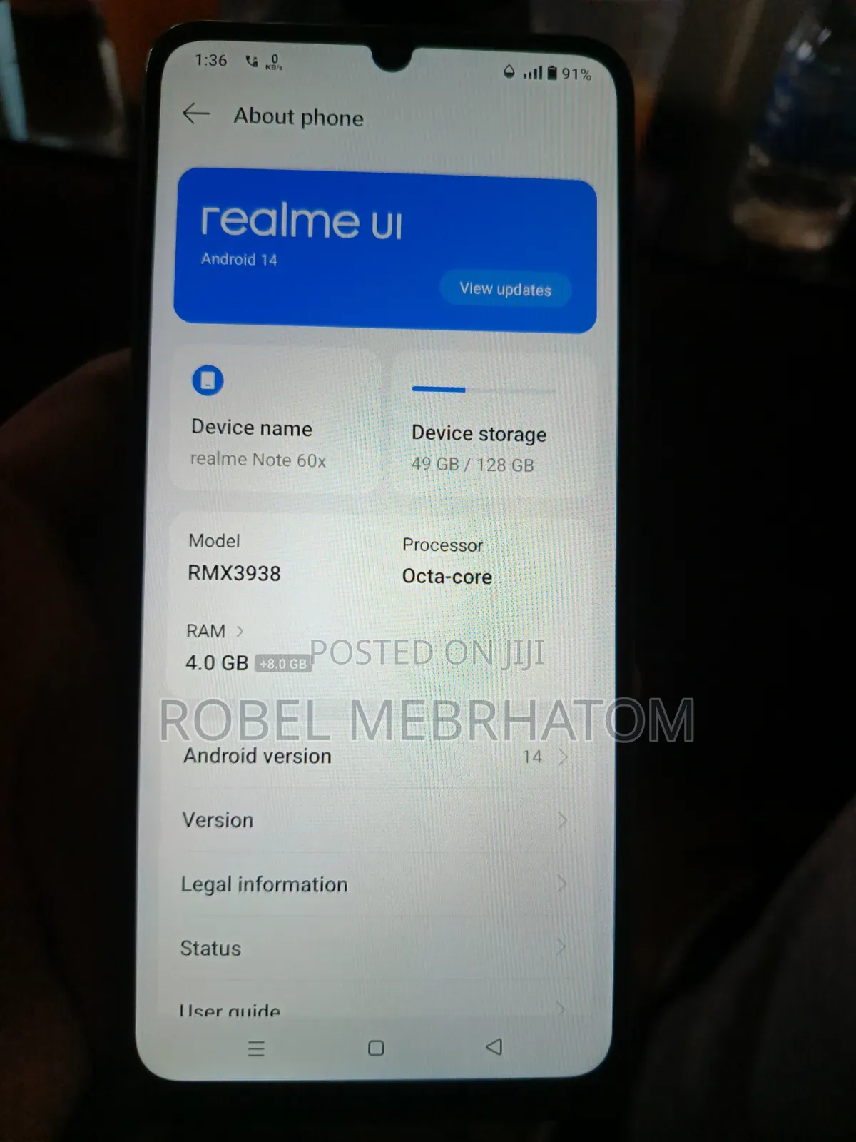 New Realme Note 60x 128 GB Black