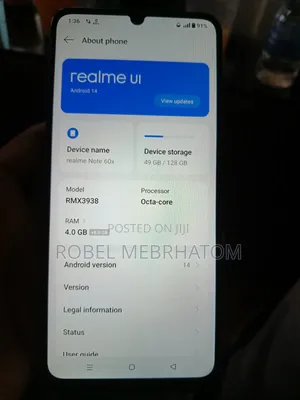 New Realme Note 60x 128 GB Black