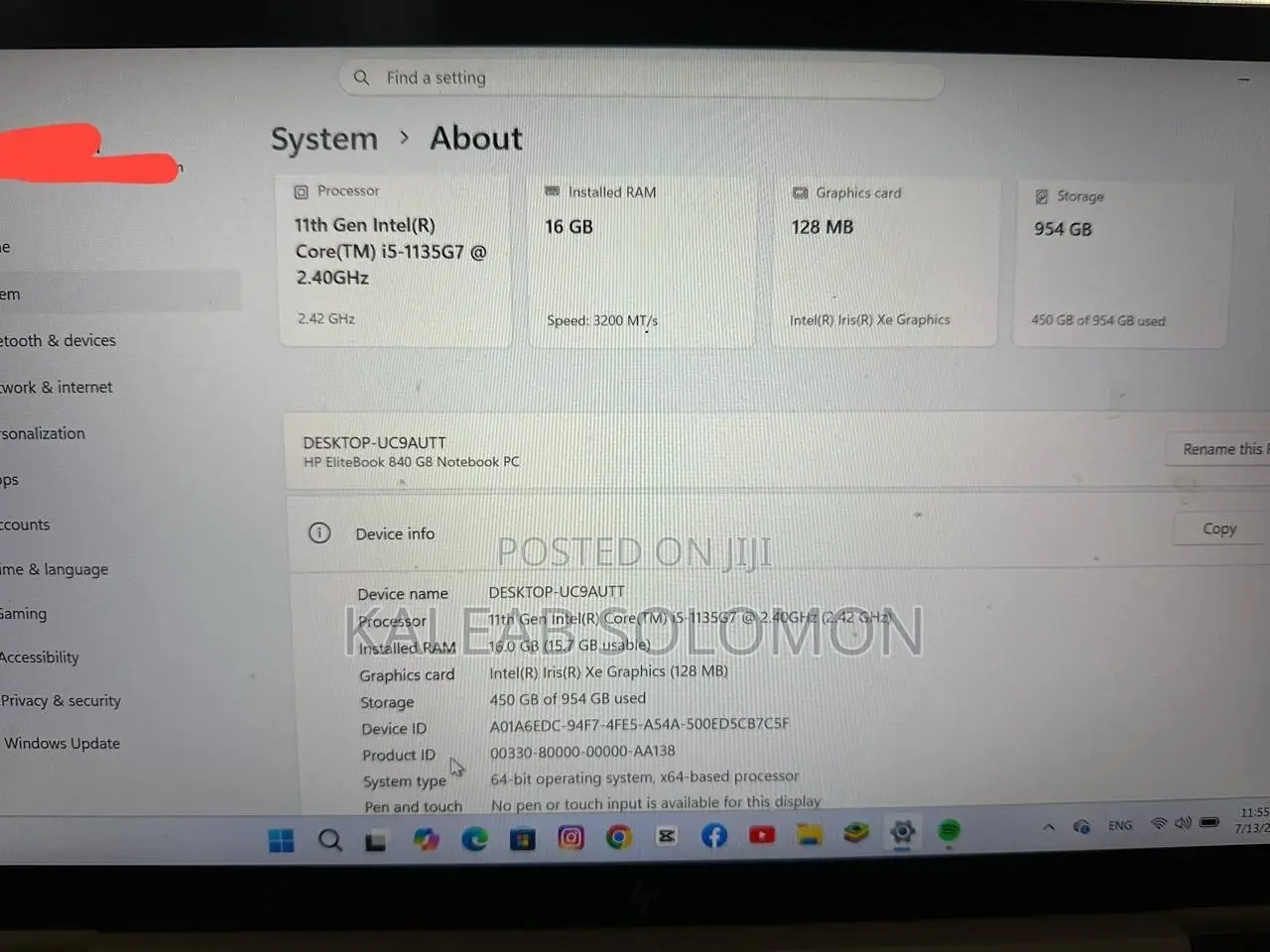 Laptop HP EliteBook 840 16GB Intel Core i5 SSD 1T