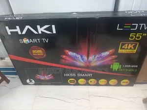 Haki Smart Led TV 55 Inch Andraid Doubel Gelass Screen 2026 Hifi Nw