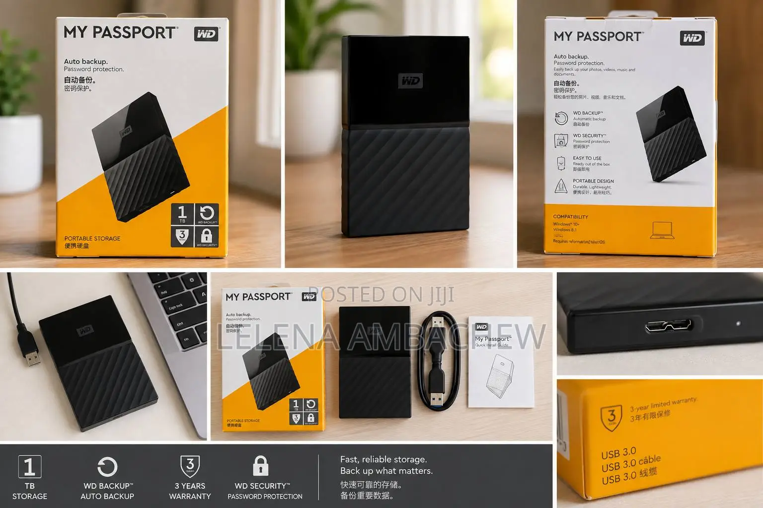 Wd My Passport 1tb External Hard Disk