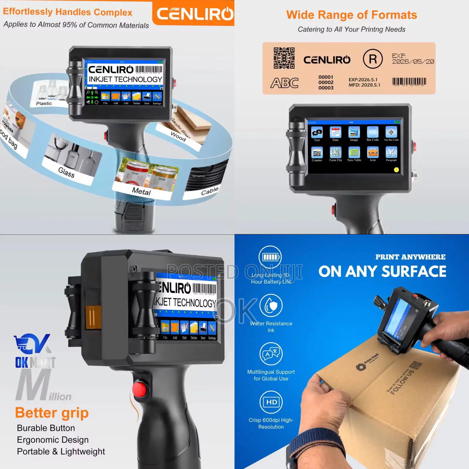 Handheld Inkjet Printer (25.4mm)