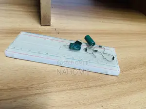 Electronics Breadboard With Two Electrolytic