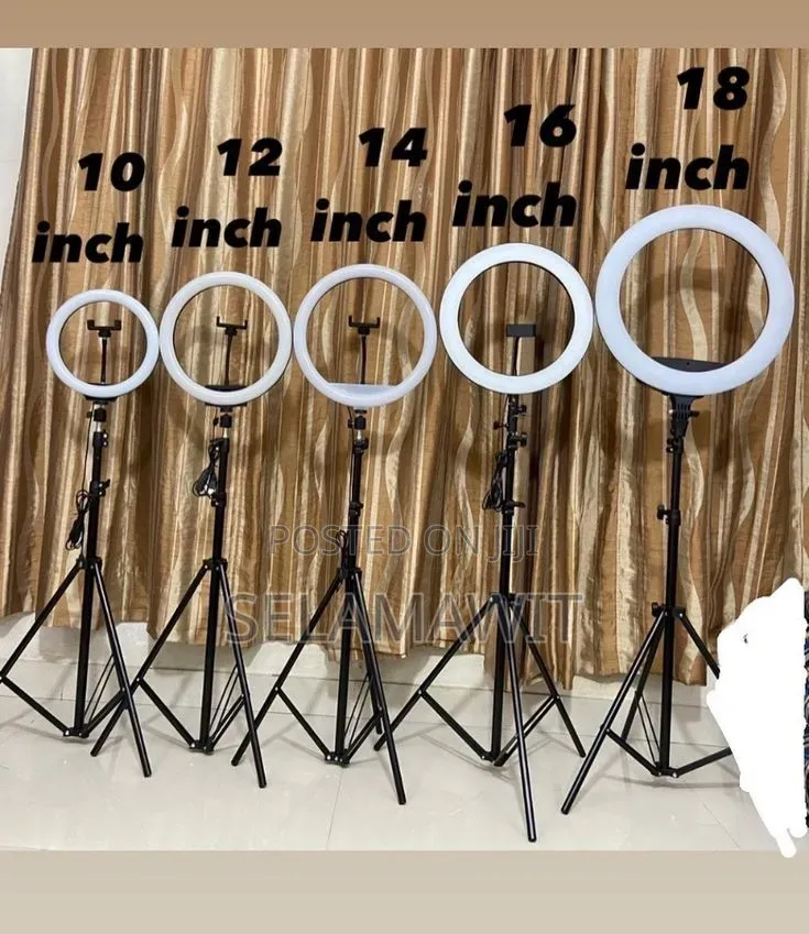 LED Ring Lights With Adjustable Tripod Stands