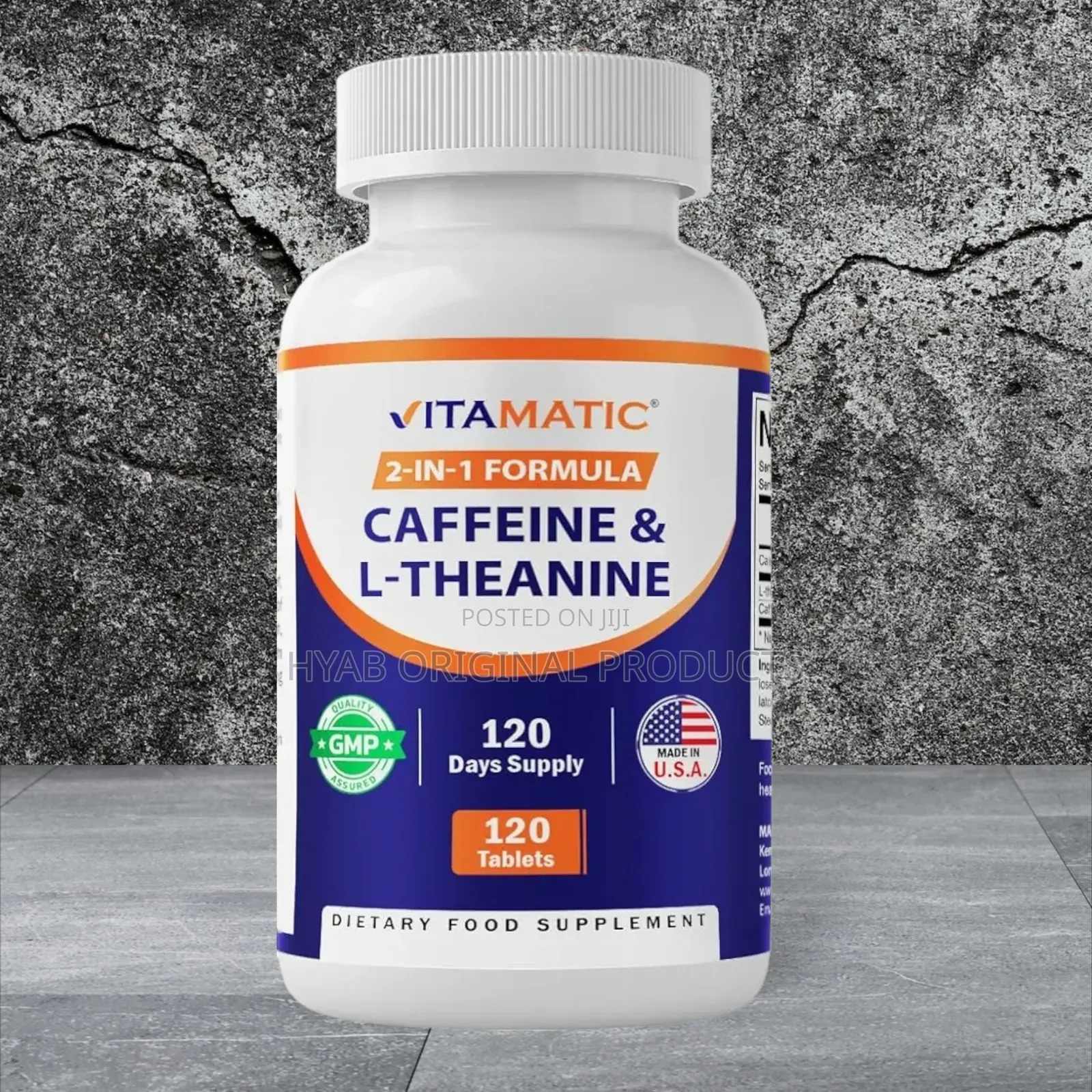 Vitamatic L-Theanine 200mg With 100mg Caffen, 120 Vegetarian Tablets