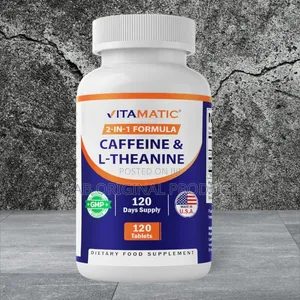 Vitamatic L-Theanine 200mg With 100mg Caffen, 120 Vegetarian Tablets