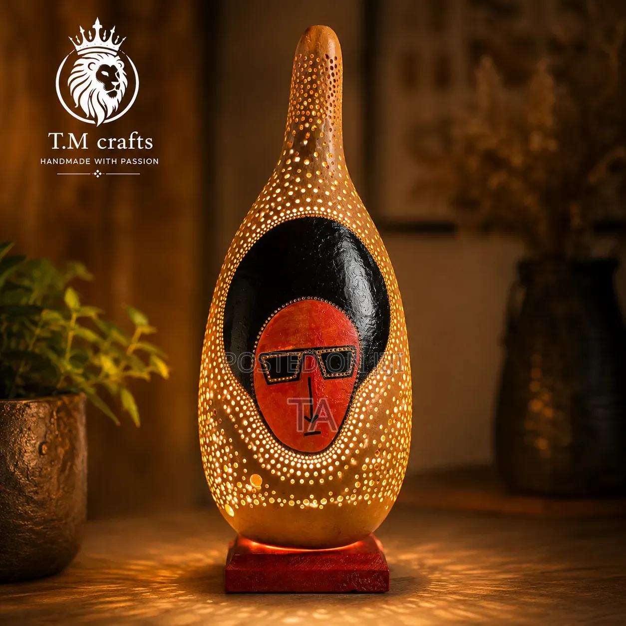 Afro Gourd Lampshade
