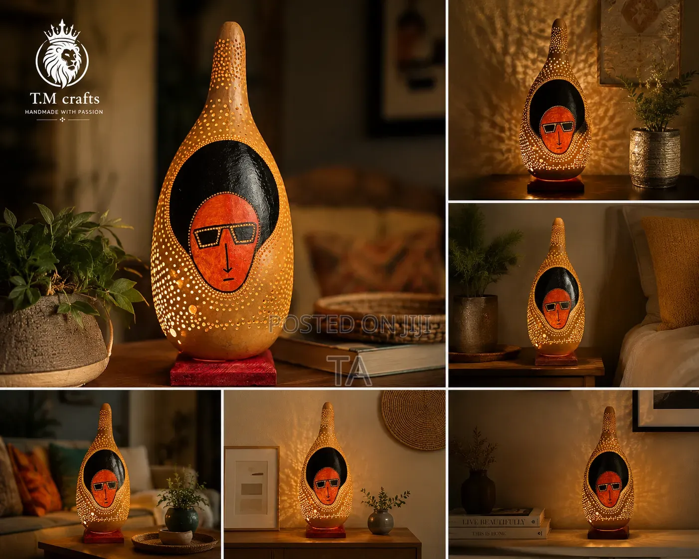 Afro Gourd Lampshade