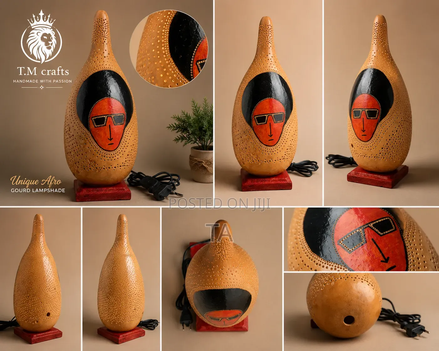 Afro Gourd Lampshade