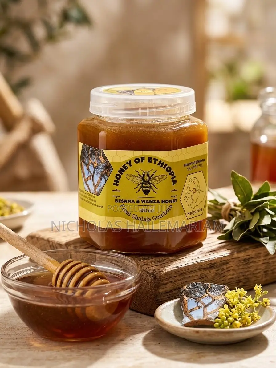 Authentic Ethiopian Raw Honey – Pure Besana Wanza Floral Honey 500ml