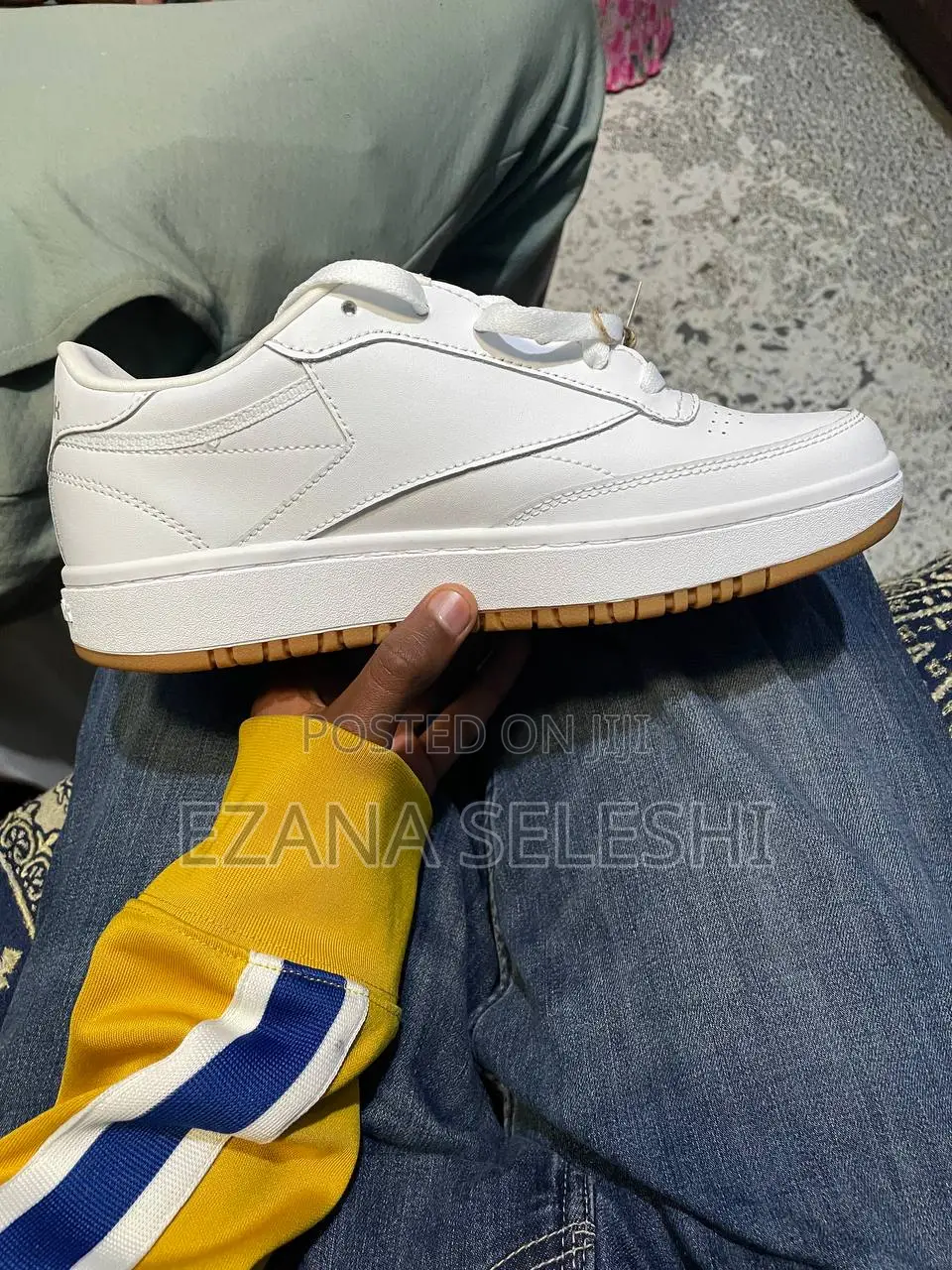 Reebok Club C Double Platform Sneakers – White / Gum Sole
