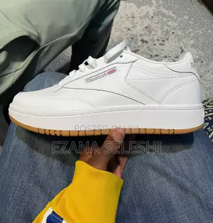 Reebok Club C Double Platform Sneakers – White / Gum Sole