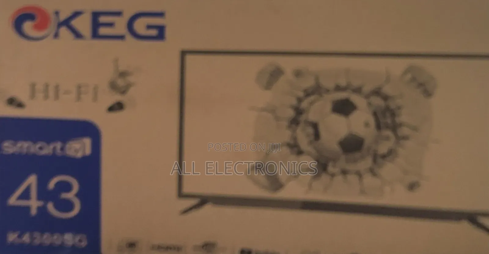 Keg 43 Inch Smart Double Glass TV